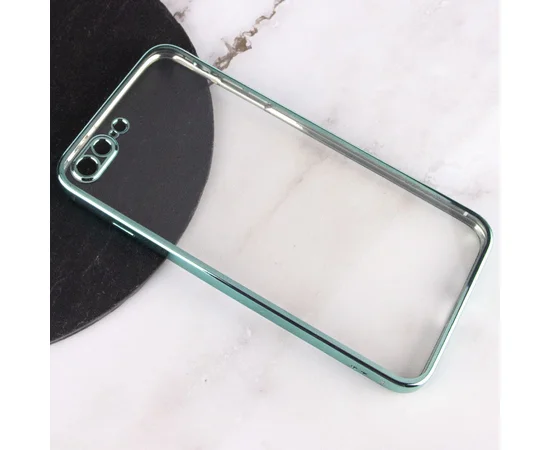 Прозрачный силиконовый чехол с глянцевой окантовкой Full Camera для Apple iPhone 7 plus/8 plus (5.5) Зеленый