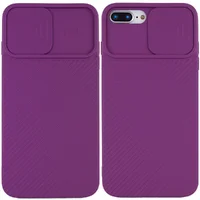 Чехол Camshield Square TPU со шторкой для камеры для Apple iPhone 7 plus / 8 plus (5.5") Фиолетовый