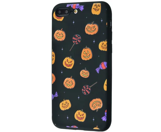 TPU чехол WAVE Fancy для Apple iPhone 7 plus / 8 plus (5.5") Smiling pumpkins / Black