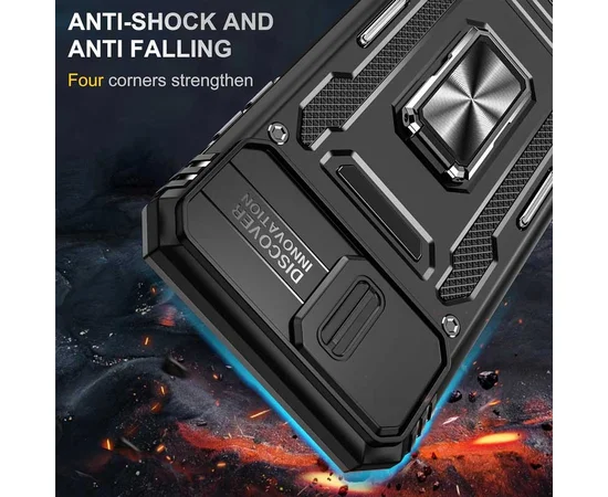 Удароміцний чохол Camshield Army Ring для Apple iPhone 7 plus / 8 plus (5.5") Чорний / Black