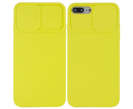 Чехол Camshield Square TPU со шторкой для камеры для Apple iPhone 7 plus / 8 plus (5.5") Желтый