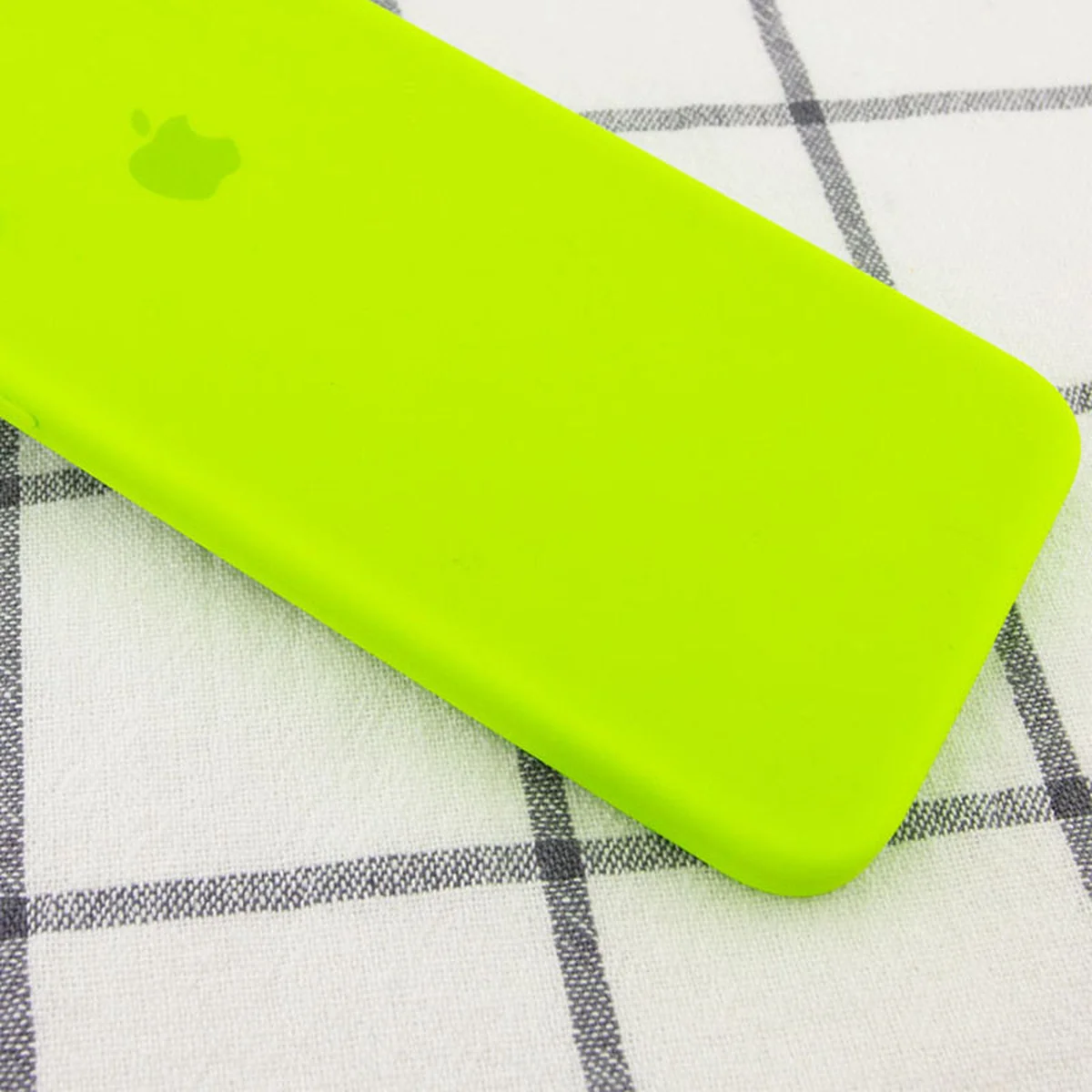 Чехол Silicone Case Square Full Camera Protective (AA) для Apple iPhone 7 plus / 8 plus (5.5") Салатовый / Neon green