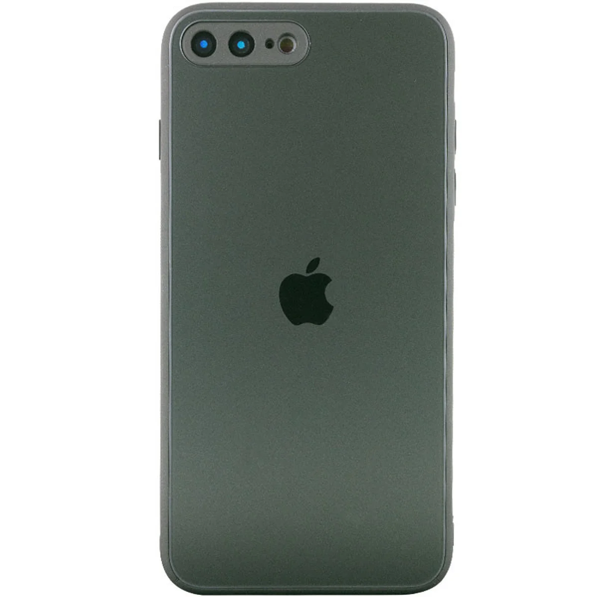 TPU+Glass чехол Matte Candy Full camera для Apple iPhone 7 plus / 8 plus (5.5") Зеленый