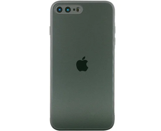 TPU+Glass чехол Matte Candy Full camera для Apple iPhone 7 plus / 8 plus (5.5") Зеленый