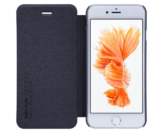 Кожаный чехол (книжка) Nillkin Sparkle Series для Apple iPhone 7 plus / 8 plus (5.5") Черный