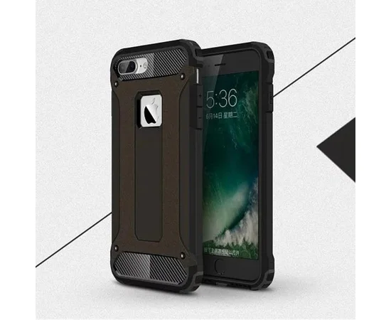 Бронированный противоударный TPU+PC чехол Immortal для Apple iPhone 7 plus / 8 plus (5.5") Черный