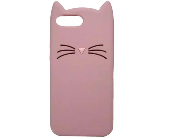 Силиконовая накладка 3D Cat для Apple iPhone 7 plus / 8 plus (5.5") Розовый
