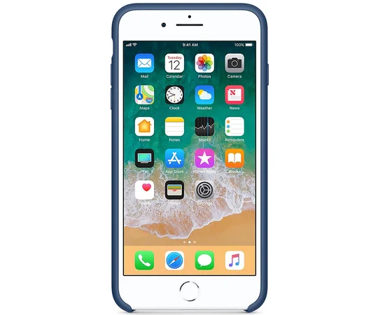 Чехол Silicone case (AAA) для Apple iPhone 7 plus / 8 plus (5.5") Синий / Blue Cobalt