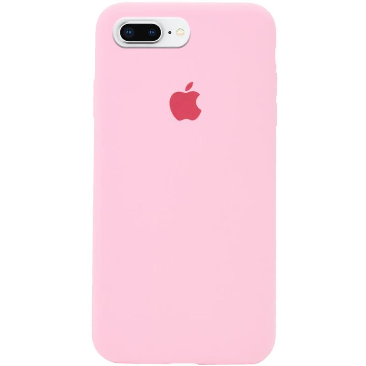 Чехол Silicone Case Full Protective (AA) для Apple iPhone 7 plus / 8 plus (5.5") Розовый / Light pink