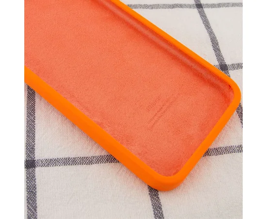 Чехол Silicone Case Square Full Camera Protective (AA) для Apple iPhone 7 plus / 8 plus (5.5") Оранжевый / Bright Orange