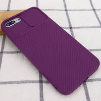 Чехол Camshield Square TPU со шторкой для камеры для Apple iPhone 7 plus / 8 plus (5.5") Фиолетовый