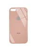 TPU+Glass чехол GLOSSY Logo (opp) для Apple iPhone 7 plus / 8 plus (5.5") Персиковый