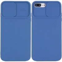 Чохол Camshield Square TPU зі шторкою для камери для Apple iPhone 7 plus / 8 plus (5.5 ") Синій