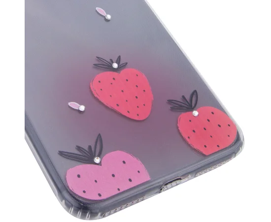 TPU чехол Luxury Diamond full protective для Apple iPhone 7 plus / 8 plus (5.5") Красный / Клубника