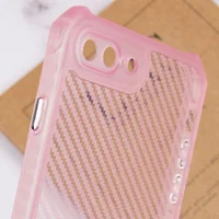 Чехол TPU Ease Carbon color series для Apple iPhone 7 plus / 8 plus (5.5") Розовый / Прозрачный