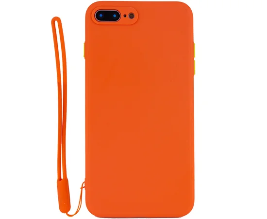 Чехол TPU Square Full Camera для Apple iPhone 7 plus / 8 plus (5.5") Оранжевый
