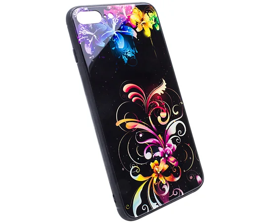 TPU+Glass чехол Night series для Apple iPhone 7 plus / 8 plus (5.5") Цветы