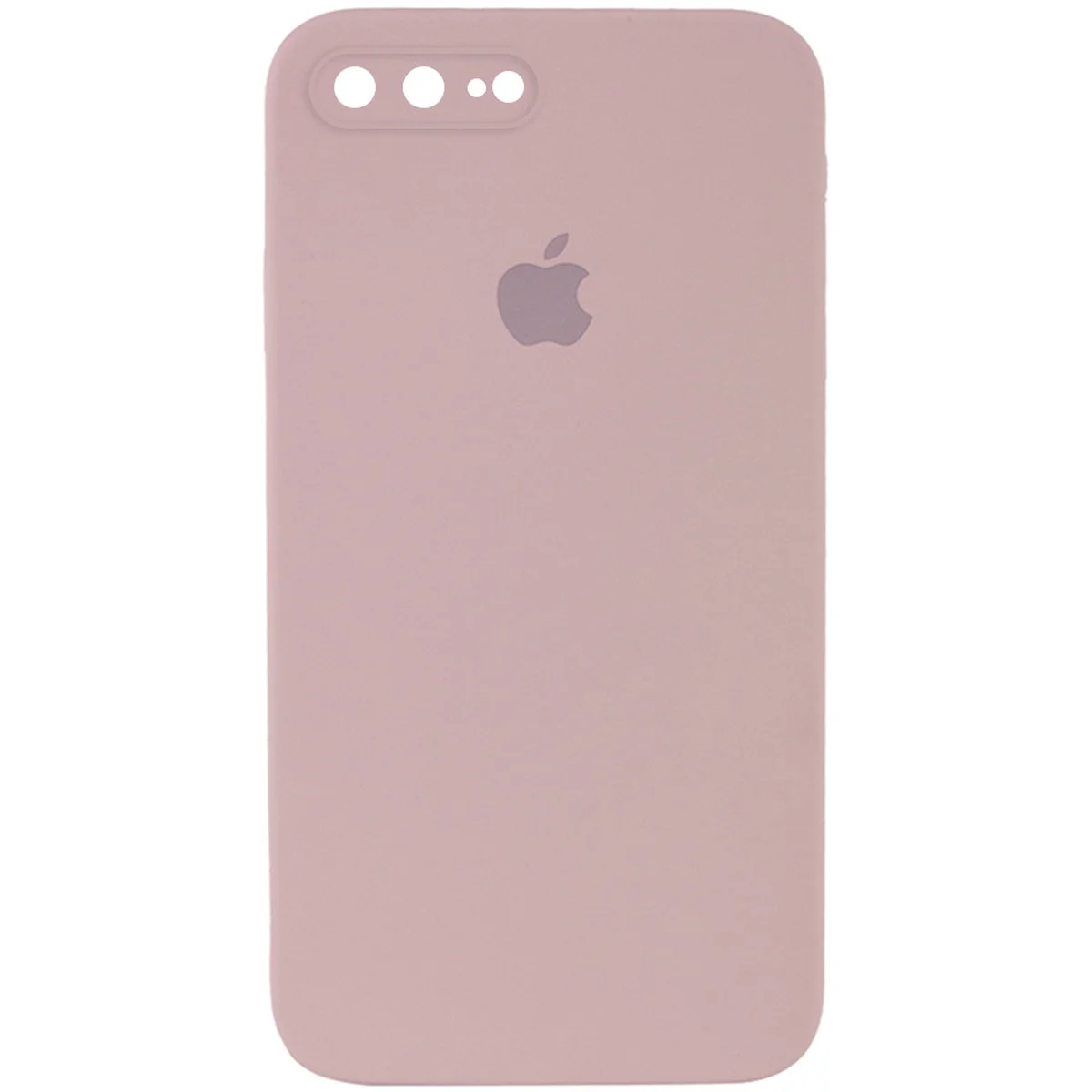 Чехол Silicone Case Square Full Camera Protective (AA) для Apple iPhone 7 plus / 8 plus (5.5") Розовый / Pink Sand