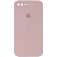 Чехол Silicone Case Square Full Camera Protective (AA) для Apple iPhone 7 plus / 8 plus (5.5") Розовый / Pink Sand