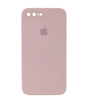 Чехол Silicone Case Square Full Camera Protective (AA) для Apple iPhone 7 plus / 8 plus (5.5") Розовый / Pink Sand