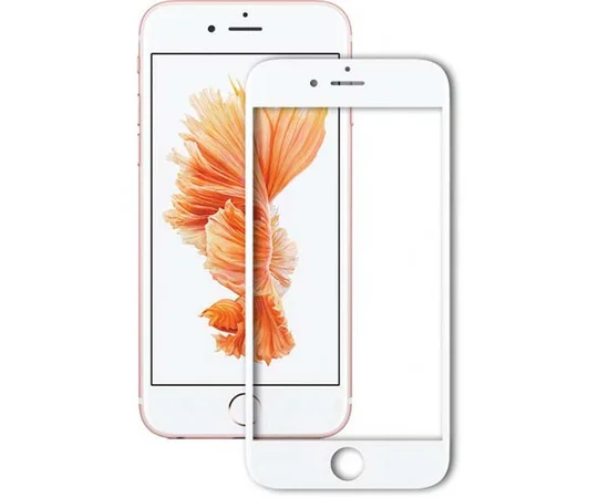 Защитное цветное 3D стекло Mocolo для Apple iPhone 6 plus / 6s plus / 7 plus / 8 plus (5.5") Белый