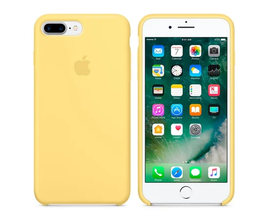 Чехол Silicone case (AAA) для Apple iPhone 7 plus / 8 plus (5.5") Желтый / Pollen