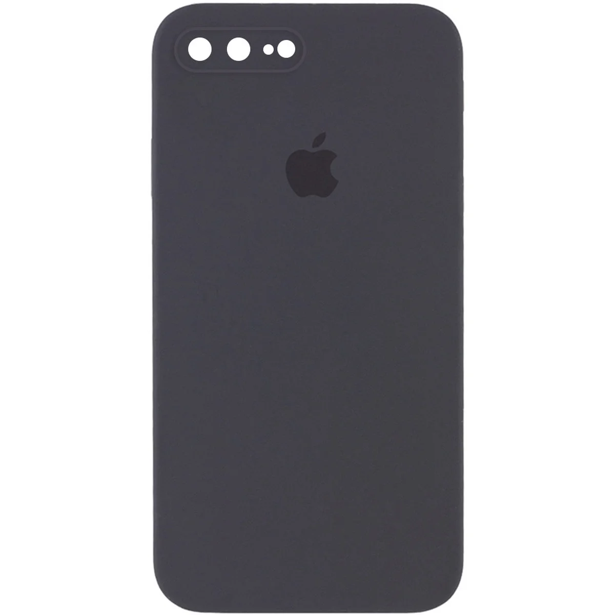 Чехол Silicone Case Square Full Camera Protective (AA) для Apple iPhone 7 plus / 8 plus (5.5") Серый / Dark Gray