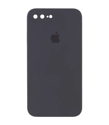 Чохол Silicone Case Square Full Camera Protective (AA) для Apple iPhone 7 plus / 8 plus (5.5 ") Сірий / Dark Gray