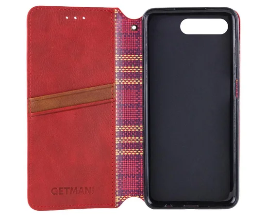 Шкіряний чохол-книжка GETMAN Cubic (PU) для Apple iPhone 7 plus / 8 plus (5.5") Червоний