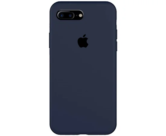Чехол Silicone case (A) (с закрытым низом) для Apple iPhone 7 plus / 8 plus (5.5") Темный Синий / Midnight Blue