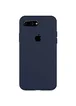 Чехол Silicone case (A) (с закрытым низом) для Apple iPhone 7 plus / 8 plus (5.5") Темный Синий / Midnight Blue
