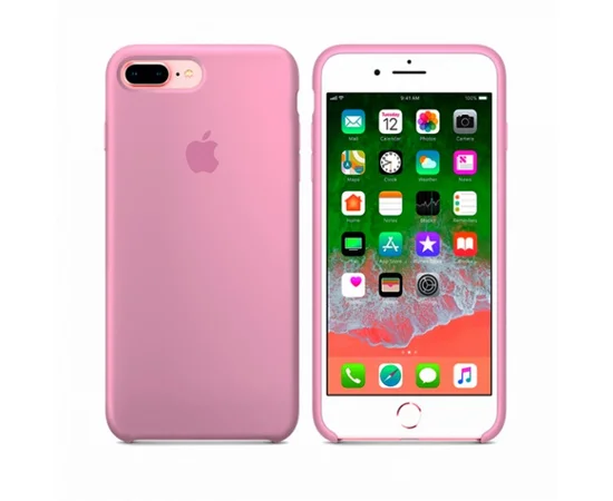Чехол Silicone case (A) для Apple iPhone 7 plus / 8 plus (5.5") Розовый / Pink