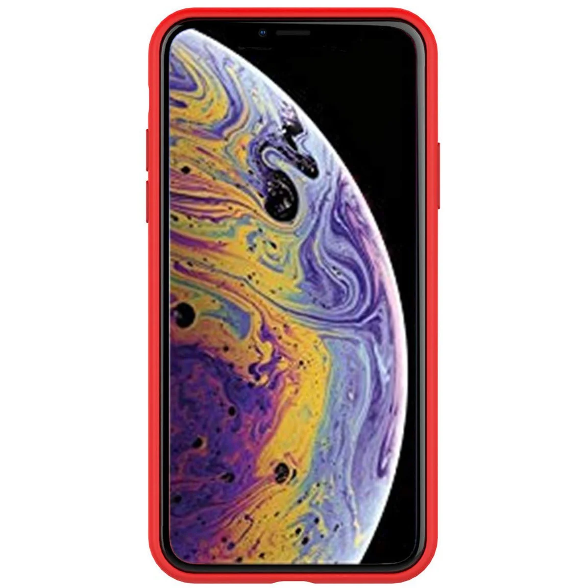 Чехол Silicone case (A) (с закрытым низом) для Apple iPhone 7 plus / 8 plus (5.5") Красный / Red