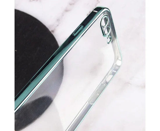 Прозрачный силиконовый чехол с глянцевой окантовкой Full Camera для Apple iPhone 7 plus/8 plus (5.5) Зеленый