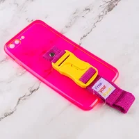 Чехол Handfree с цветным ремешком для Apple iPhone 7 plus / 8 plus (5.5") Розовый