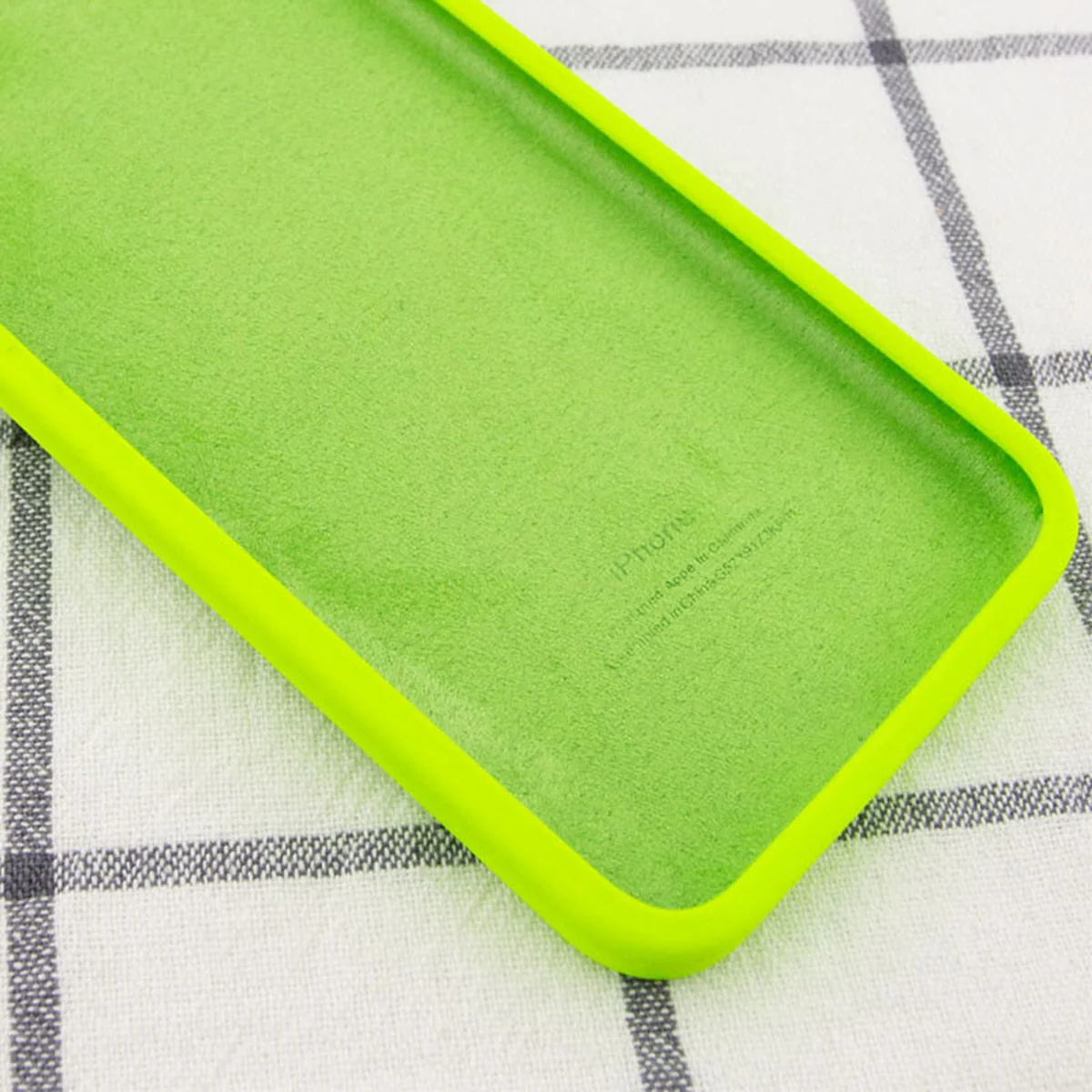 Чехол Silicone Case Square Full Camera Protective (AA) для Apple iPhone 7 plus / 8 plus (5.5") Салатовый / Neon green