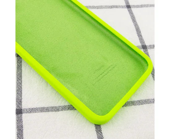 Чохол Silicone Case Square Full Camera Protective (AA) для Apple iPhone 7 plus / 8 plus (5.5 ") Салатовий / Neon green