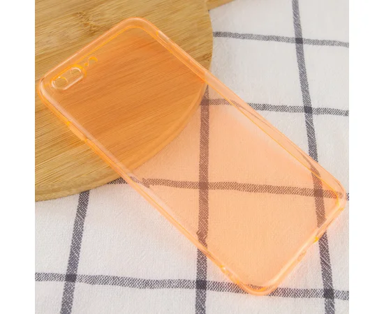 Матовый полупрозрачный TPU чехол с защитой камеры для Apple iPhone 7 plus / 8 plus (5.5") Оранжевый / Orange