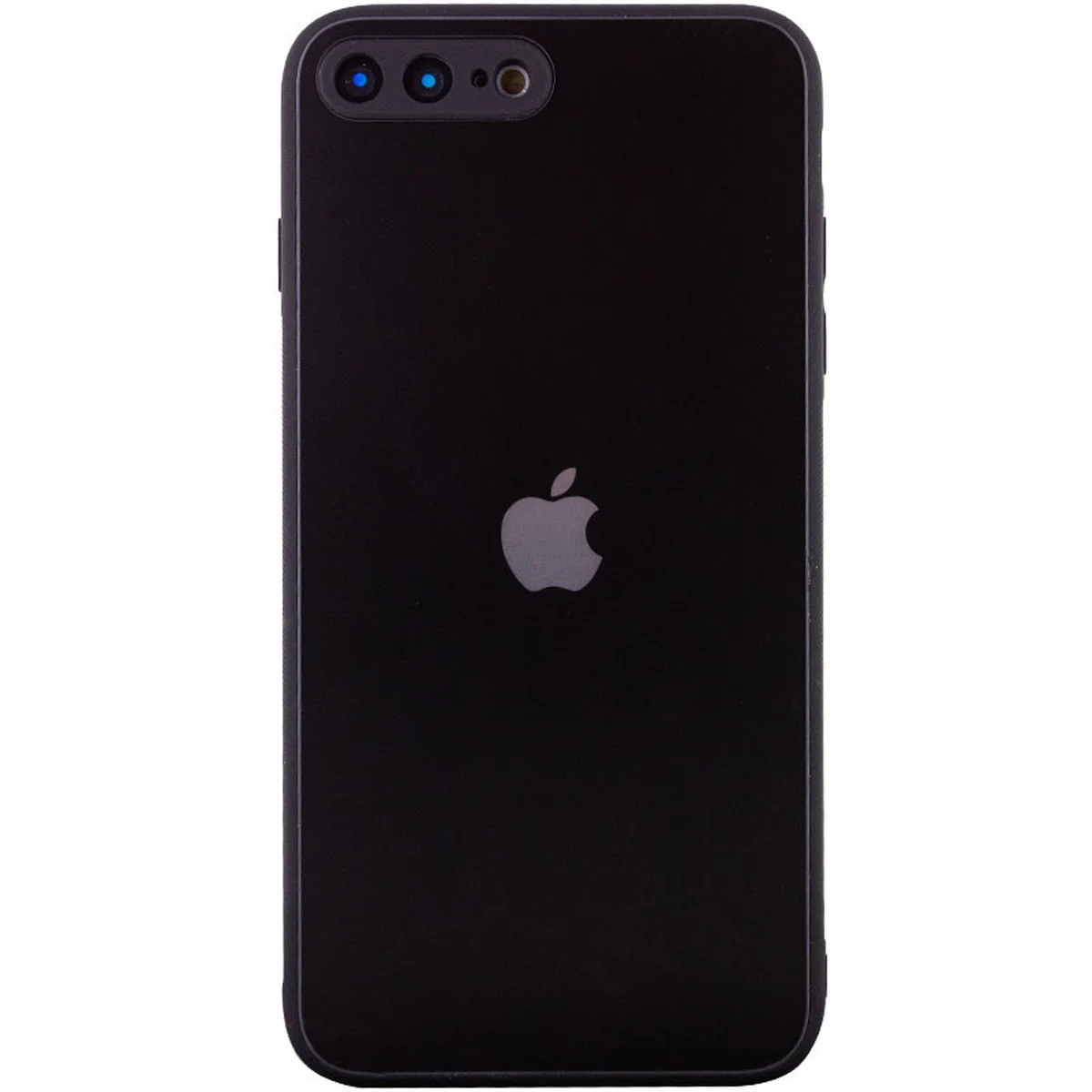 TPU+Glass чехол Matte Candy Full camera для Apple iPhone 7 plus / 8 plus (5.5") Черный