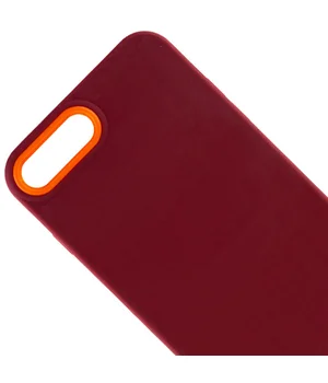 Чехол TPU+PC Bichromatic для Apple iPhone 7 plus / 8 plus (5.5") Brown burgundy / Orange