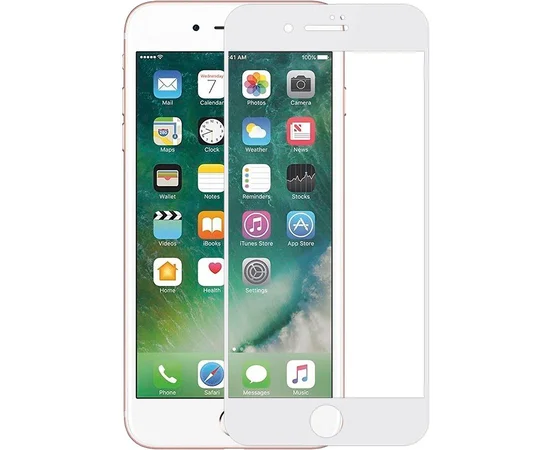 Защитное стекло 3D 9H (full glue)  для Apple iPhone 7 plus / 8 plus (5.5") Белое