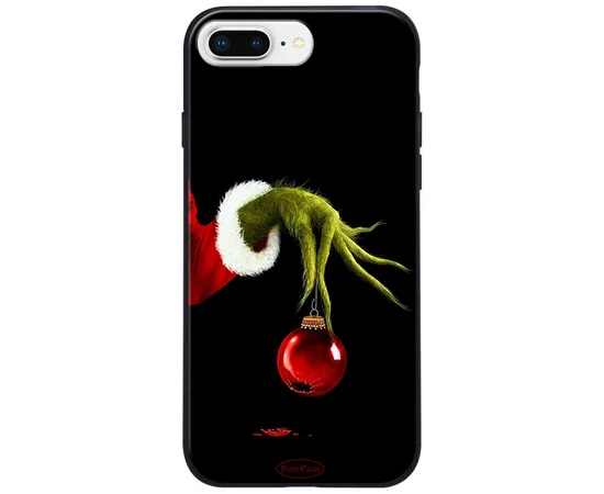 TPU+PC чехол ForFun для Apple iPhone 7 plus / 8 plus (5.5") Гринч и елочная игрушка