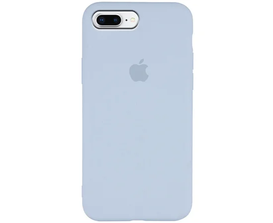 Чехол Silicone Case Slim Full Protective для Apple iPhone 7 plus / 8 plus (5.5") Голубой / Ice blue
