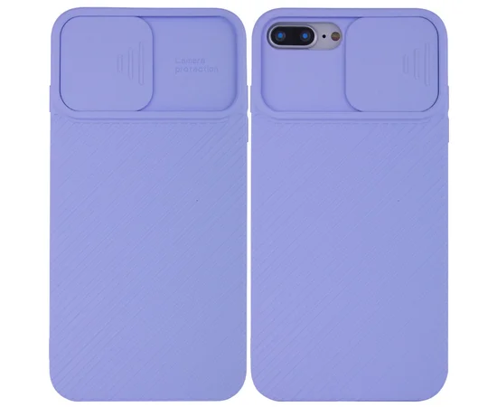 Чехол Camshield Square TPU со шторкой для камеры для Apple iPhone 7 plus / 8 plus (5.5") Голубой