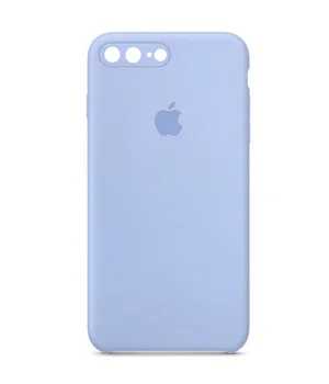 Чехол Silicone Case Square Full Camera Protective (AA) для Apple iPhone 7 plus / 8 plus (5.5") Голубой / Lilac Blue