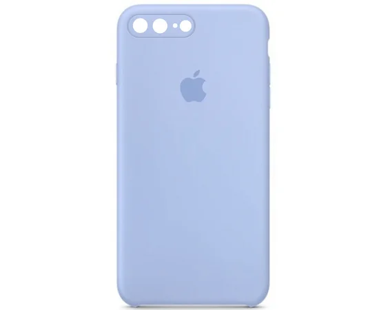 Чехол Silicone Case Square Full Camera Protective (AA) для Apple iPhone 7 plus / 8 plus (5.5") Голубой / Lilac Blue