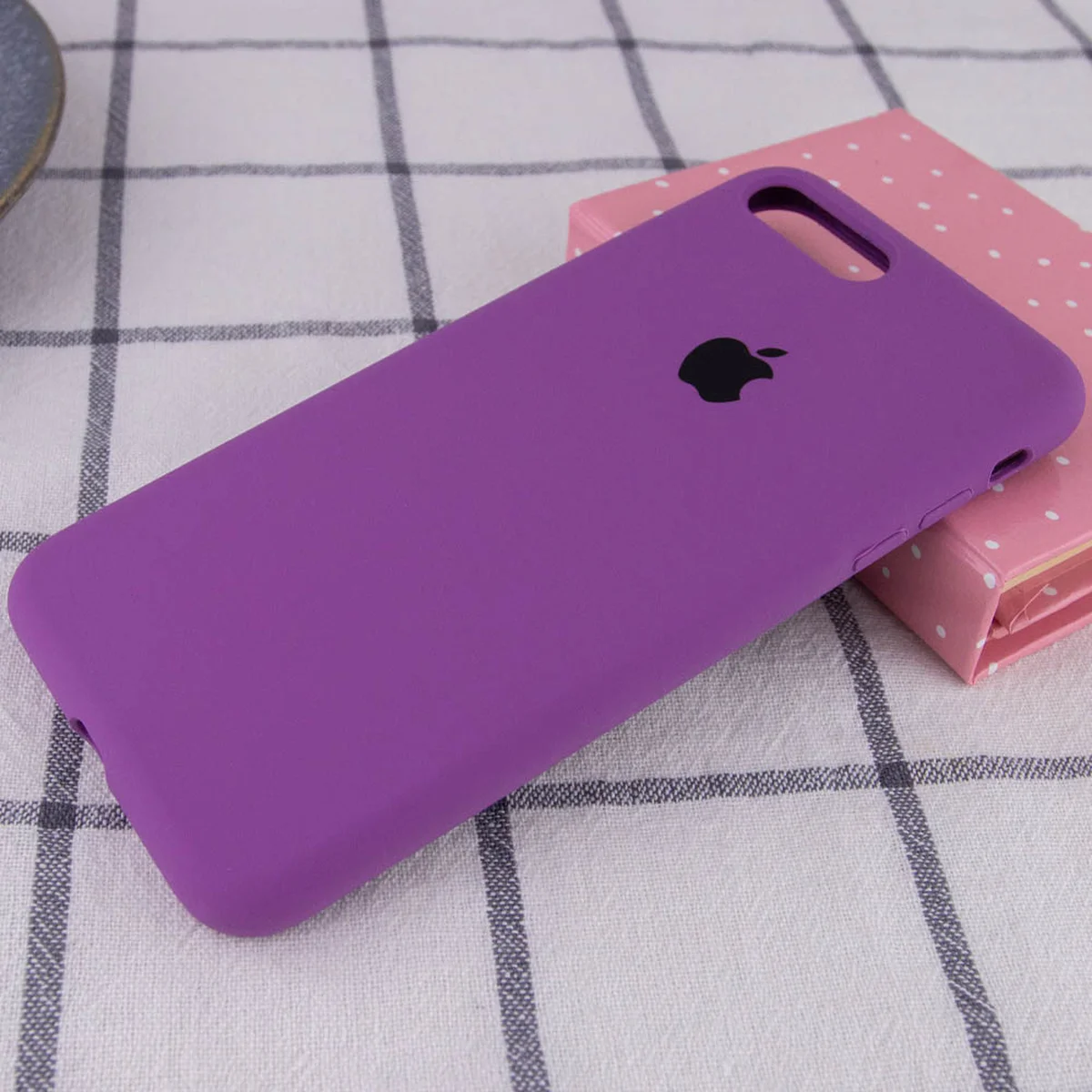 Чохол Silicone case (A) (з закритим низом) для Apple iPhone 7 plus / 8 plus (5.5 ") Фіолетовий / Grape