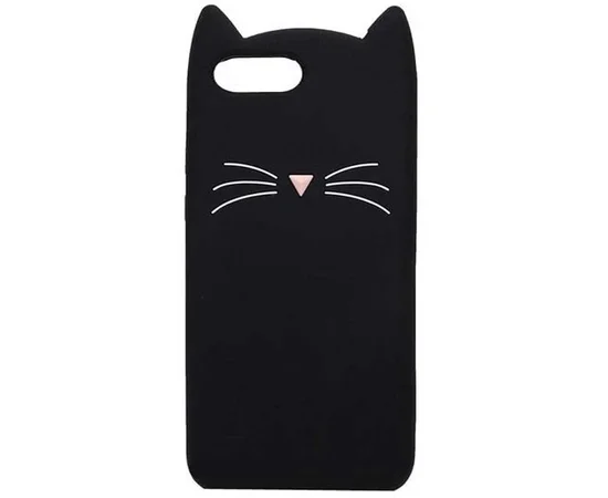 Силиконовая накладка 3D Cat для Apple iPhone 7 plus / 8 plus (5.5") Черный