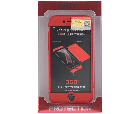Пластиковая накладка GKK LikGus 360 градусов для Apple iPhone 7 plus / 8 plus (5.5") Красный