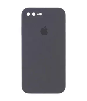 Чехол Silicone Case Square Full Camera Protective (AA) для Apple iPhone 7 plus/8 plus (5.5") Серый / Charcoal Gray